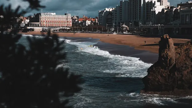 Spiaggia del Port Vieux a Biarritz, Francia