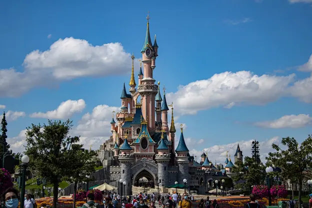 View of the castle at Disneyland Paris