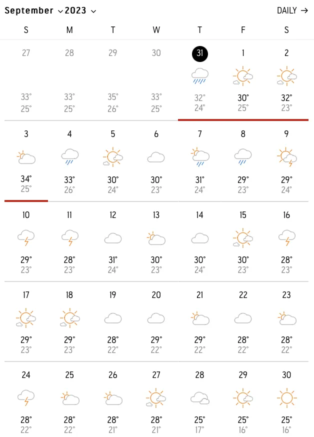 일본 가을 여행 후쿠오카 9월 날씨