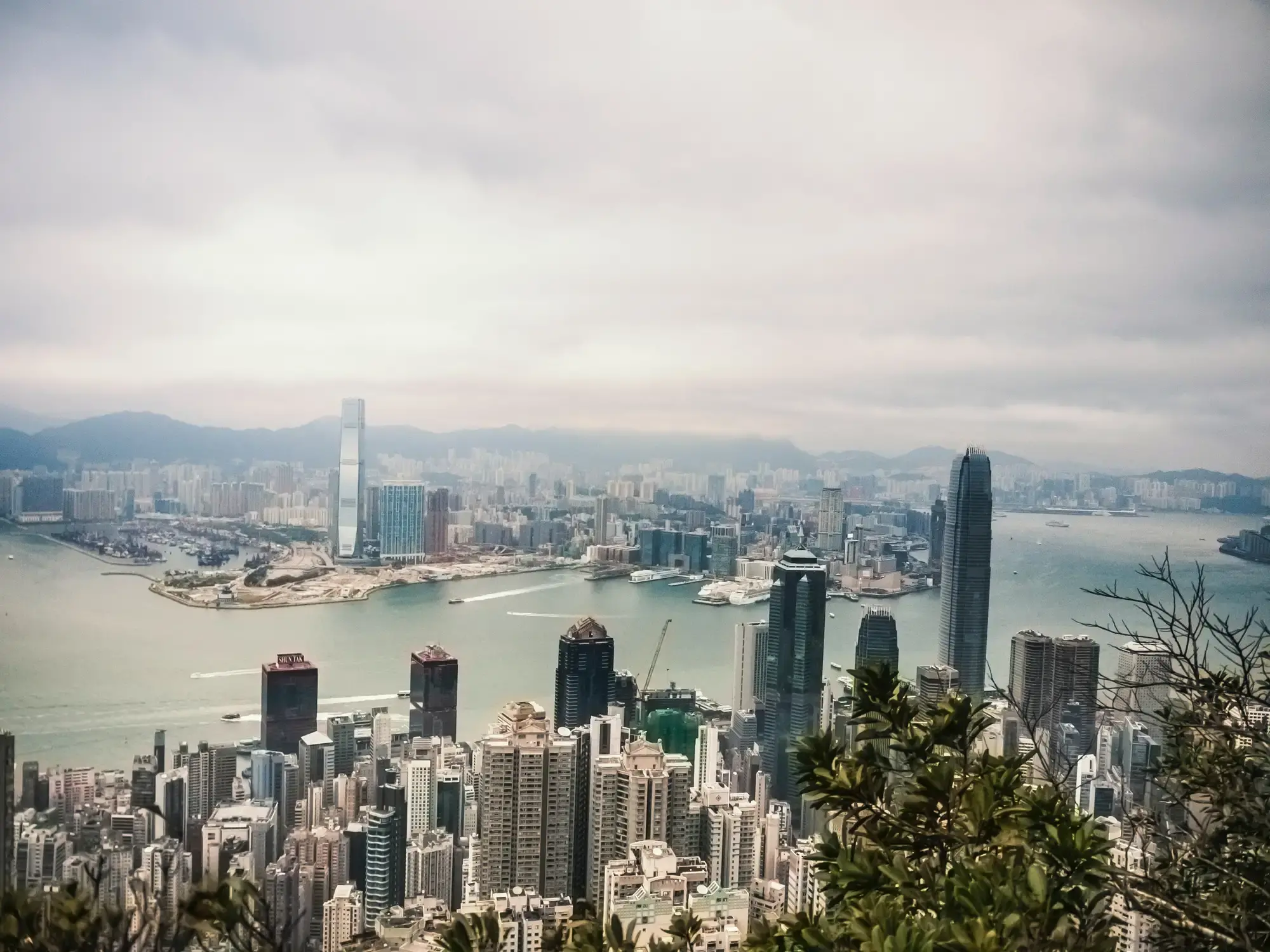 Cityscape Hong Kong at Twilight