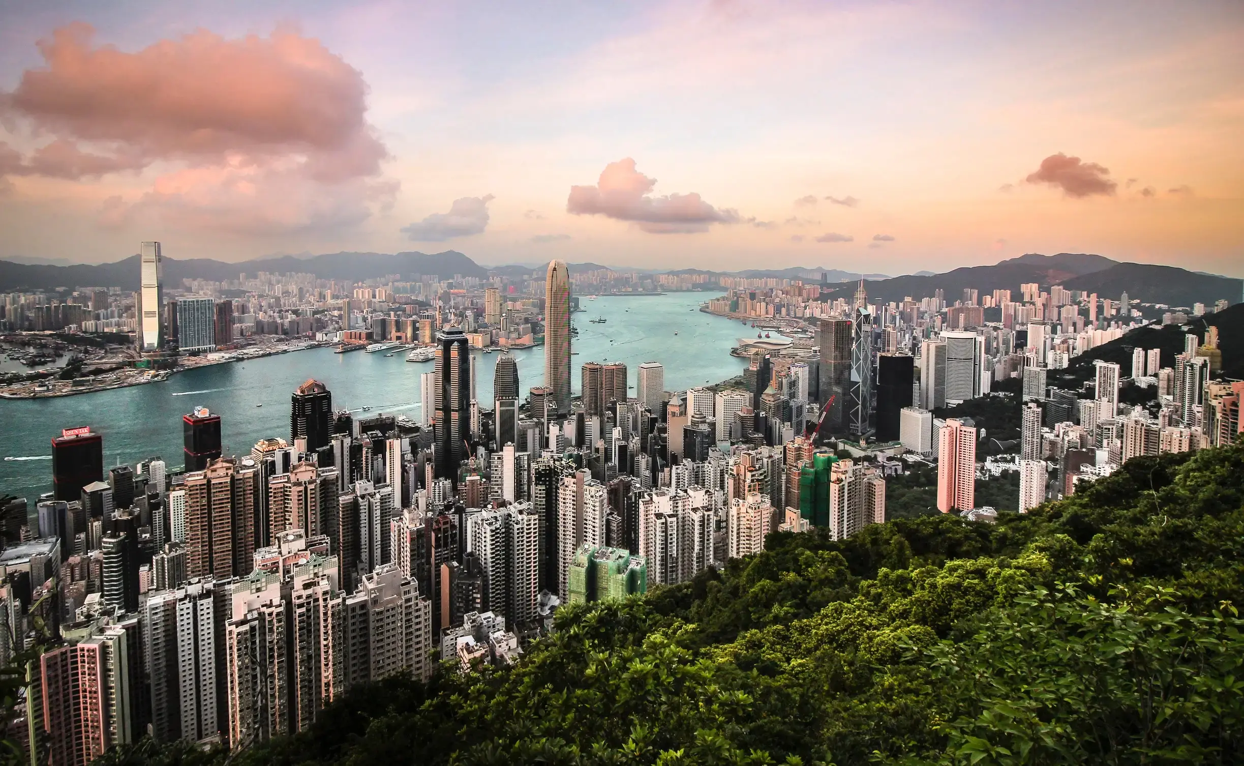 Overlooking Victoria harbour