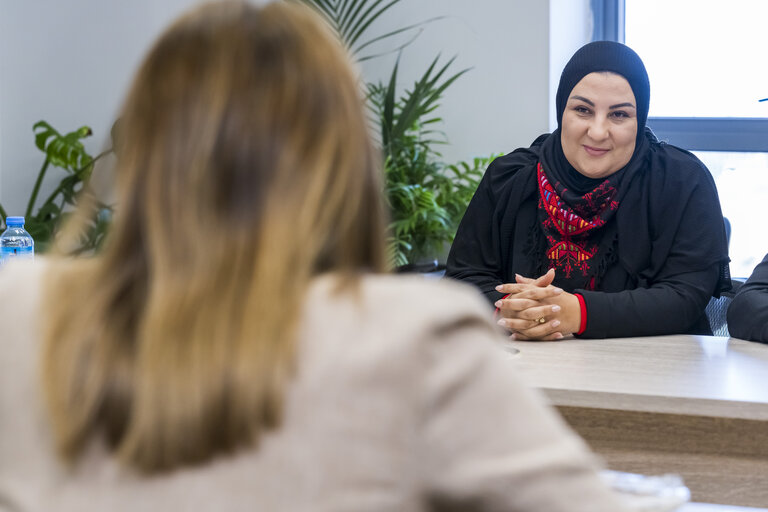 Official visit by Roberta METSOLA, EP President to Israel and occupied Palestinian territories - Meeting with Reem AL HAJAJRA, Director of Women of the Sun and Sakharov Prize Nominee