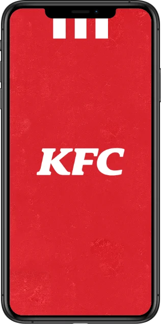 KFC food delivery app Splashscreen