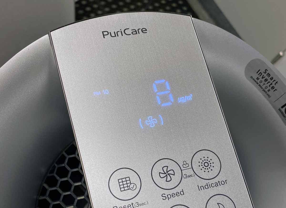 an air purifier's air quality sensors