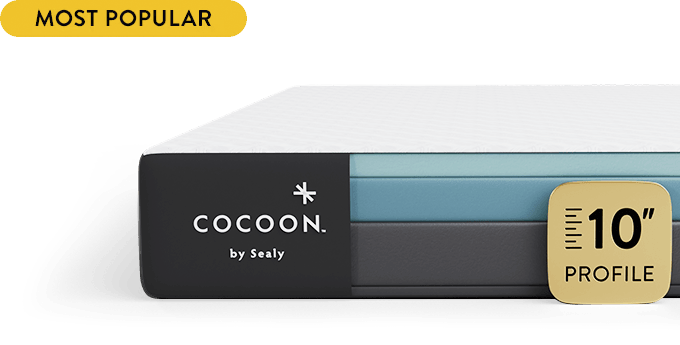 Cocoon Memory Foam side profile showing layers