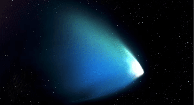 Artist's representation of Chiron, the only-just-a-comet whose ices and surrounding gasses don't match.