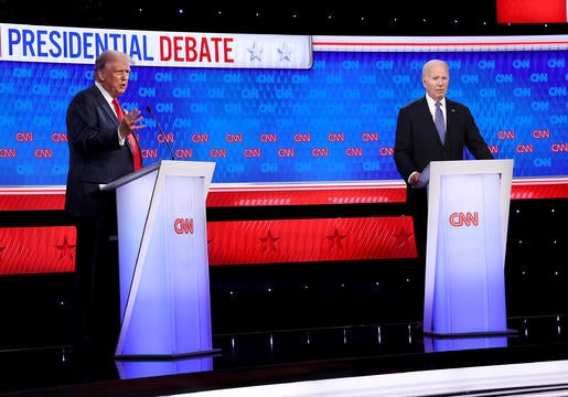 Donald Trump And Joe Biden Participate In First Presidential Debate 