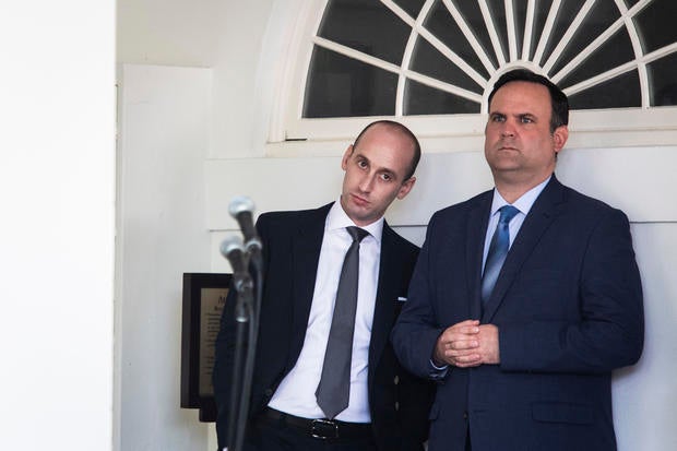 Trump advisers Stephen Miller and Dan Scavino 