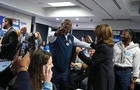 Democratic Presidential Nominee Vice President Kamala Harris Visits The Democratic National Committee Headquarters On Election Day 