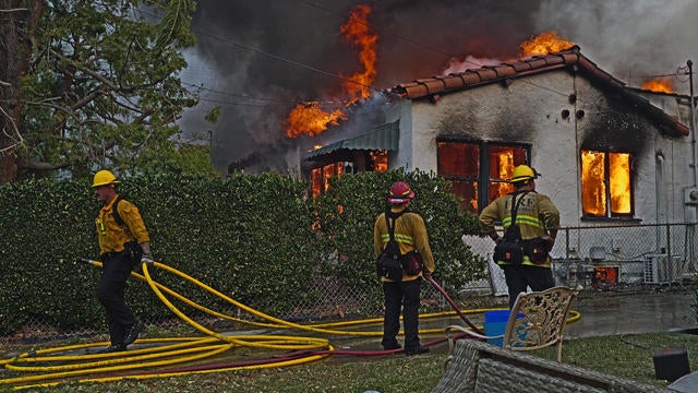 Powerful Winds Fuel Multiple Fires Across Los Angeles Area 