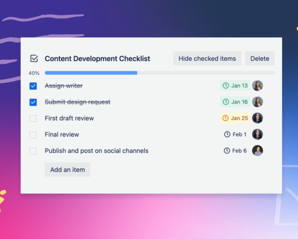 Image showing advanced checklists in Trello