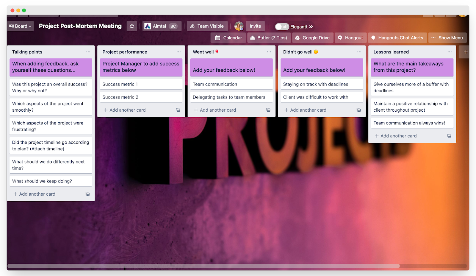 Trello Project Post-Mortem GIF