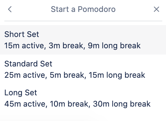 Pomodoro set