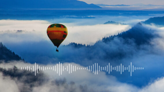 Hot air balloon in the sky