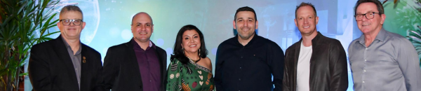 Membros da diretoria executiva do Nucleovet celebram mais um ano de conquistas. (Foto: UQ Eventos).