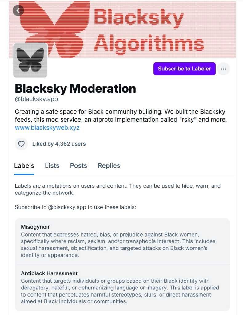 Blacksky Moderation