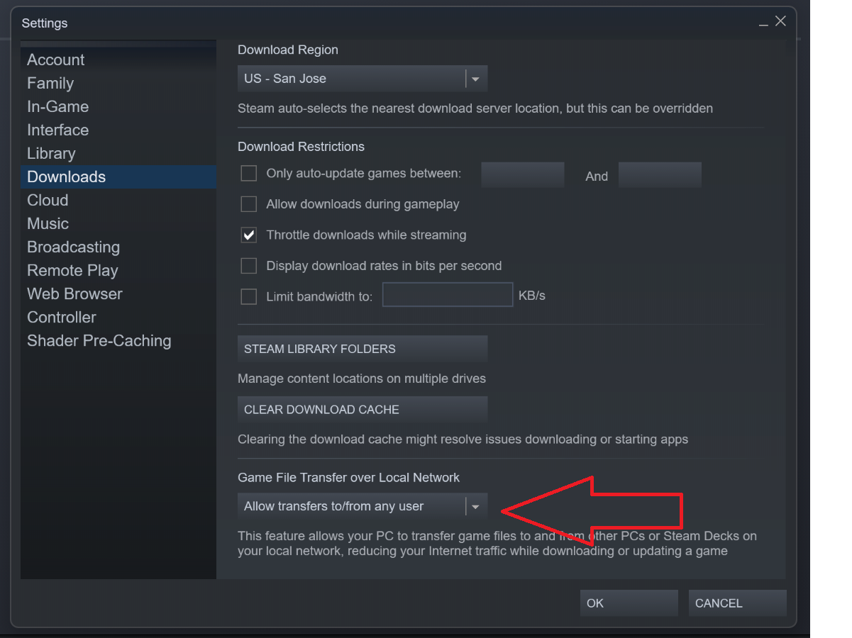 Steam download option