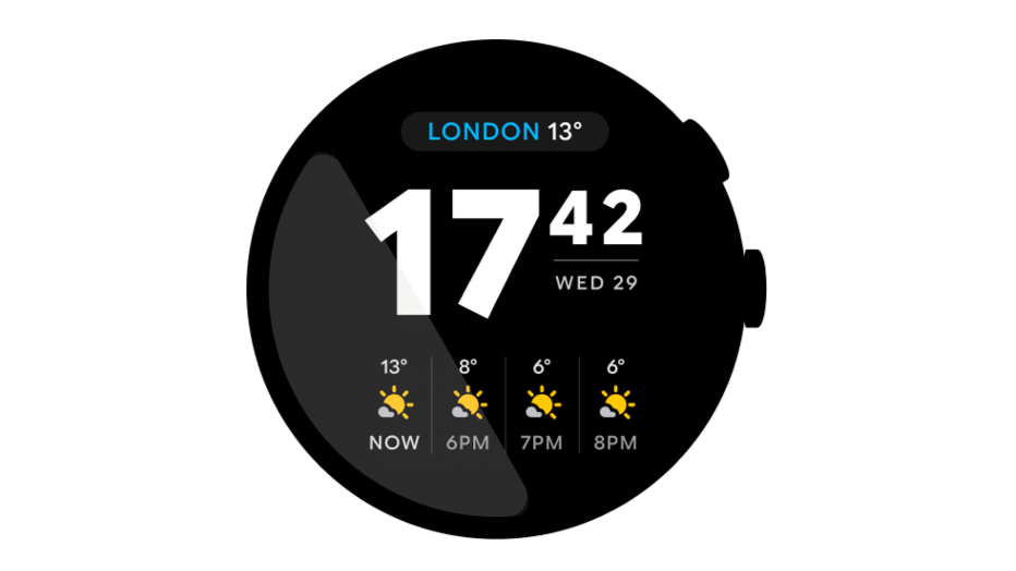 Wear OS 5 watch face weather