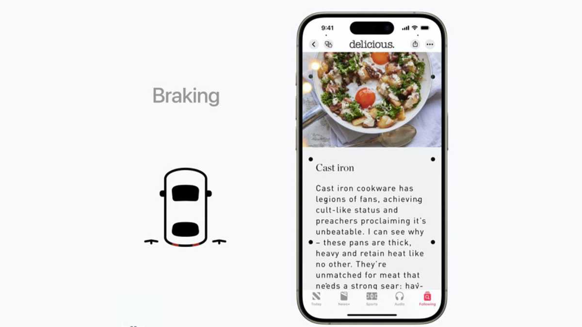 Vehicle Motion Cues on an iPhone