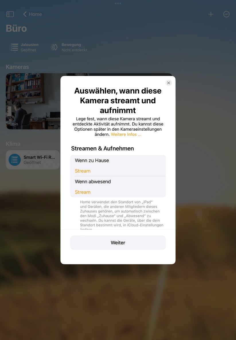 Instar IN-9408 2K+: iOS-App und Homekit-Koppelung