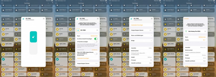 Über Homey Pro stehen eingebundene Geräte wie das Smart Lock Tedee Go auch unter Apple Homekit zur Verfügung.