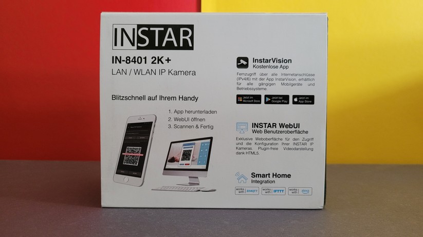 Überwachungskamera Instar IN-8401 2K+: Sony Starlight Sensor mit 2560 × 1440 Pixel inklusive WDR-Unterstützung, Kompatibel zu Homekit, Onvif