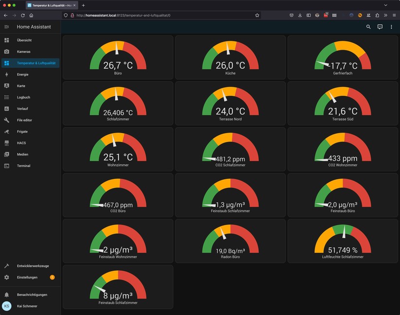 Home Assistant: Dashboard und andere Ansichten