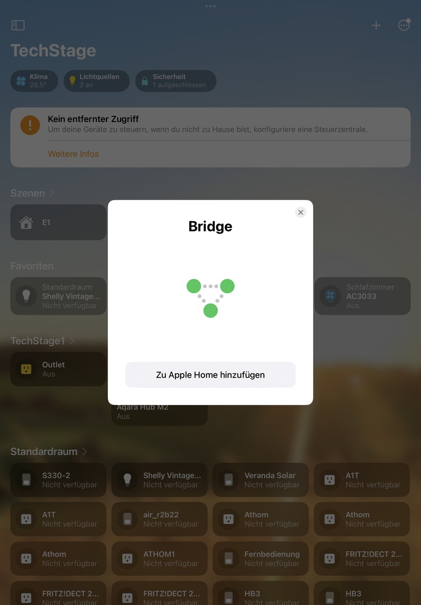 Home Assistant: Mit der Integration Home Bridge können Anwender unter Home Assistant eingerichtete Geräte auch unter Apple Home verwalten.