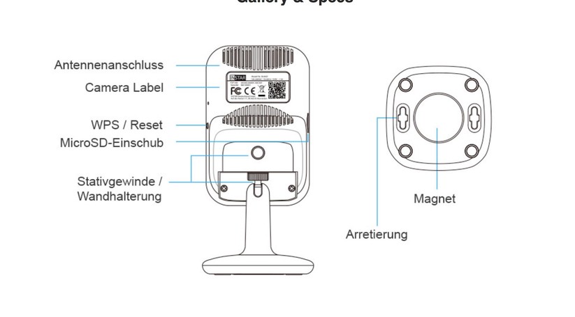 Überwachungskamera Instar IN-8401 2K+: Sony Starlight Sensor mit 2560 × 1440 Pixel inklusive WDR-Unterstützung, Kompatibel zu Homekit, Onvif