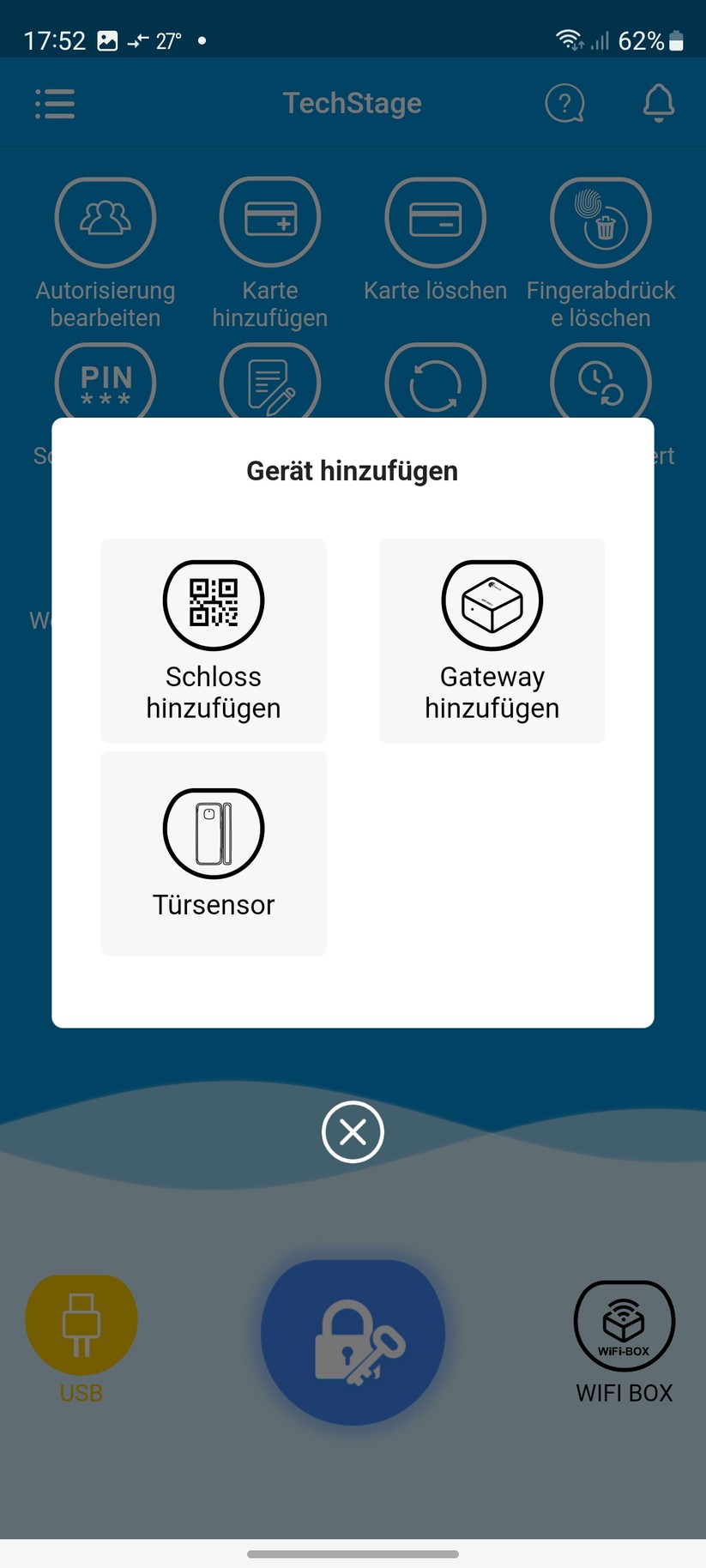 Welock Touch 61: Das smarte Türschloss bietet auch eine Bedienung per App. Allerding macht die App einen altbackenen Eindruck. Zudem ist sie nicht vollständig lokalisiert. Wer das smarte Türschloss von unterwegs steuern möchte, benötigt die optional erhältliche Wi-Fi-Box. Damit lässt sich auch ein von Welock angebotener Türsensor integrieren. Eine Anbindung an gängige Smart-Home-Systeme ist bis auf Amazon Alexa nicht möglich.