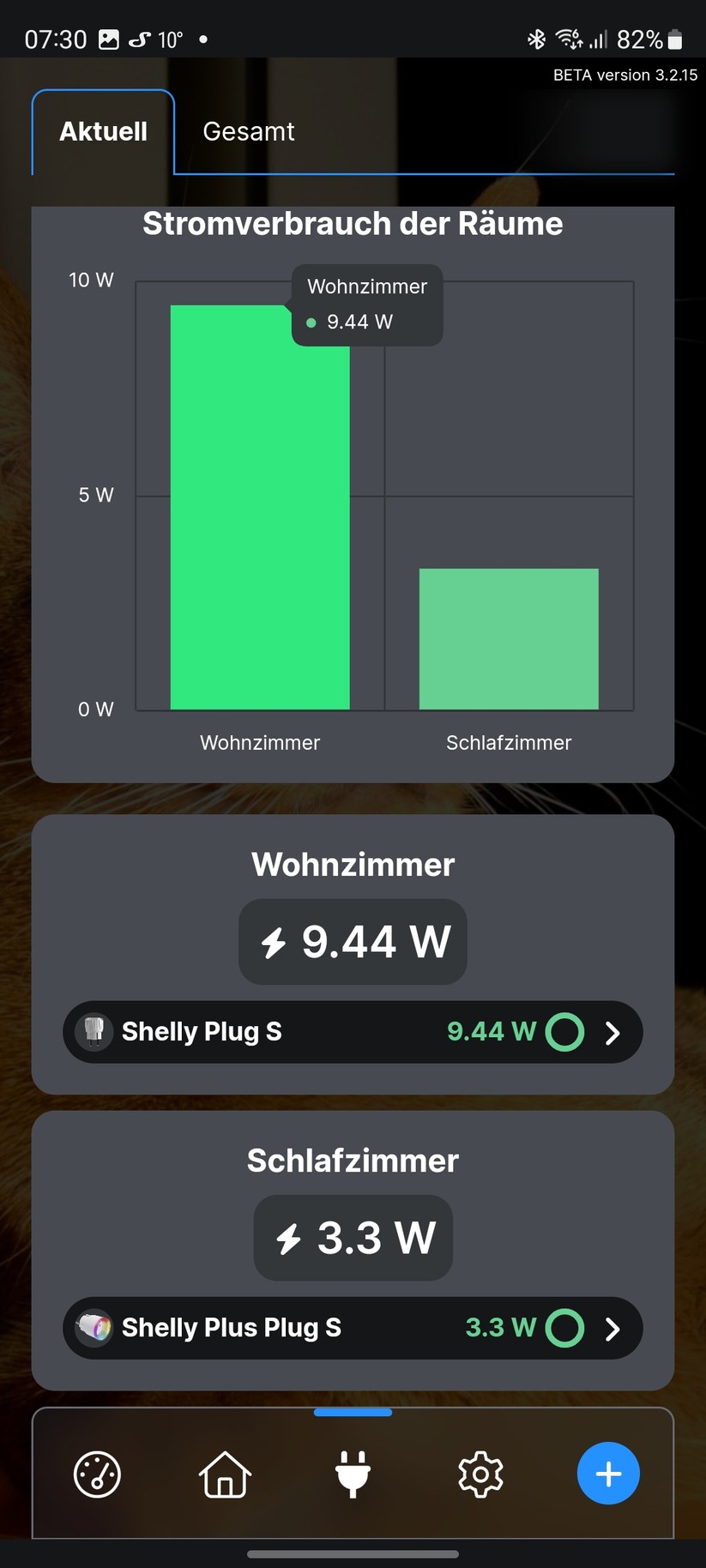 Die Shelly-App Smart Control bietet zahlreiche Statistiken zum Stromverbrauch. Nutzer können auch Tarife angeben und erhalten somit auch Informationen zu den Kosten.