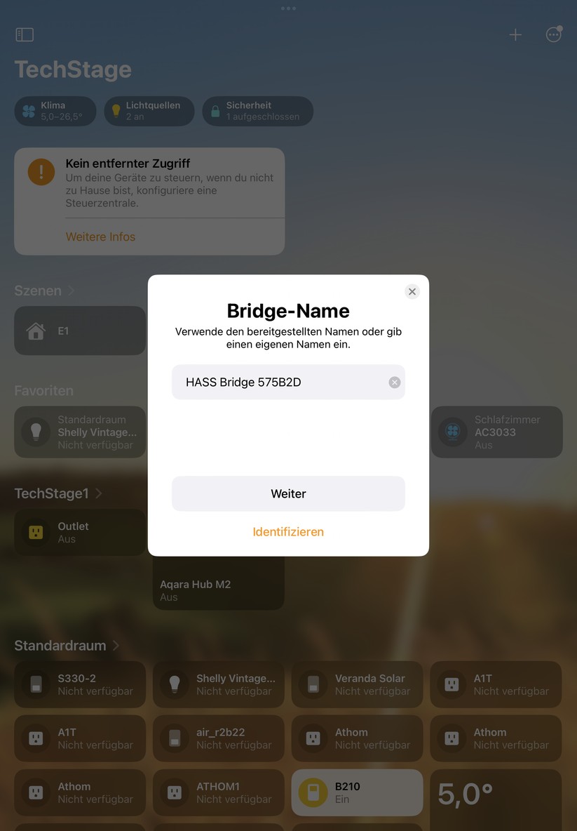 Home Assistant: Mit der Integration Home Bridge können Anwender unter Home Assistant eingerichtete Geräte auch unter Apple Home verwalten.