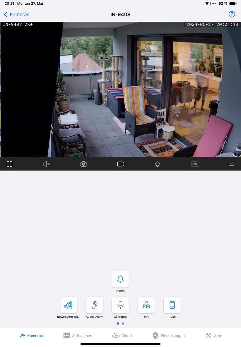 Instar IN-9408 2K+: iOS-App und Homekit-Koppelung