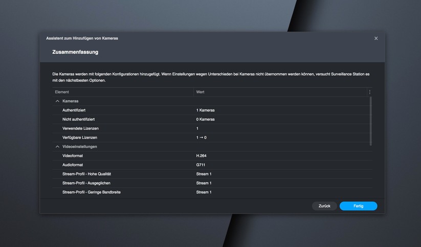 Instar IN-9401 2K+: Integration in Synology Surveillance Station