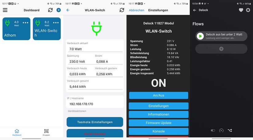 Der smarte Zwischenstecker Delock 11827 arbeitet mit der quelloffenen Tasmota-Firmware und lässt sich einfach in Smart-Home-Zentralen wie Homey Pro integrieren. Man kann ihn aber auch ganz ohne Hub per Browser und per App ansteuern.