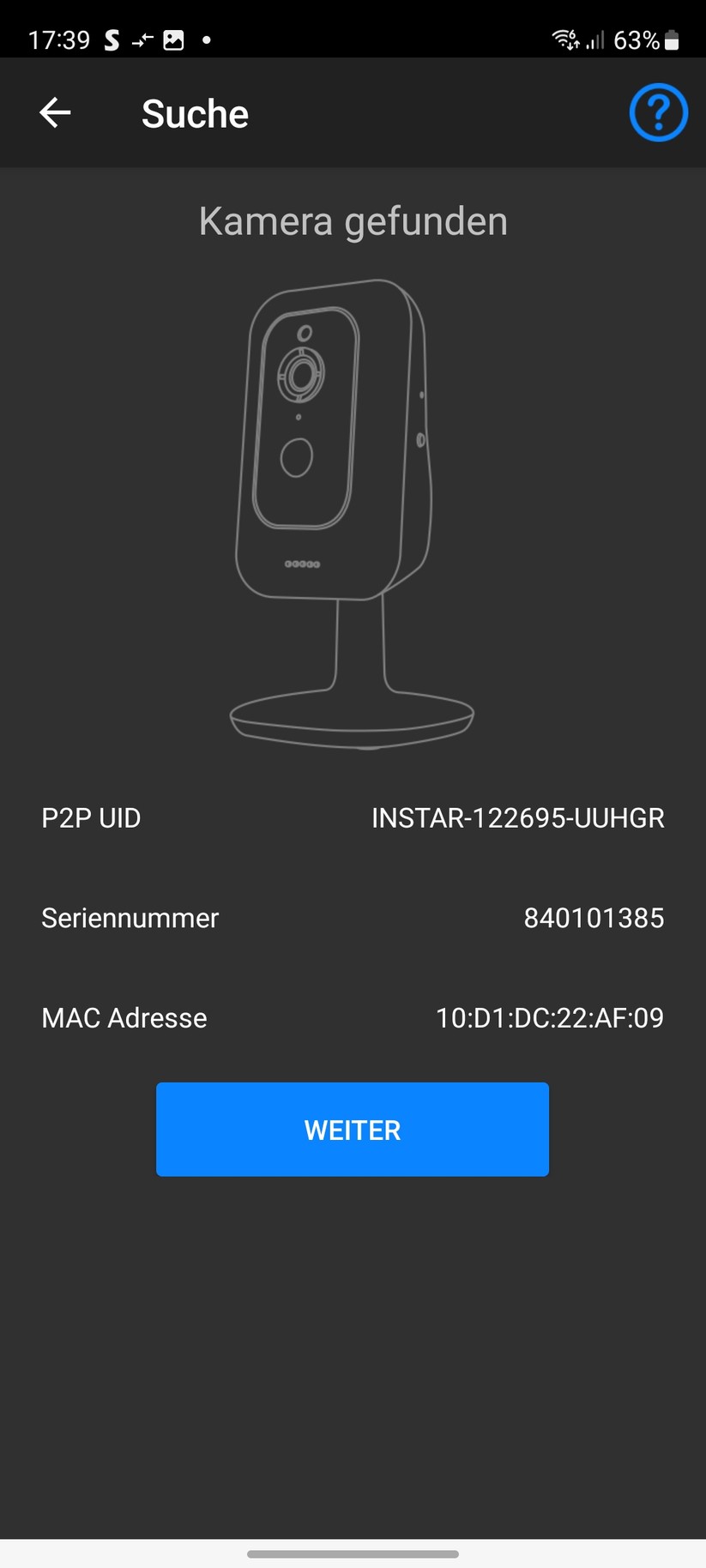 Instar IN-8401 2K+: Setup mit App Instar Vision unter Android