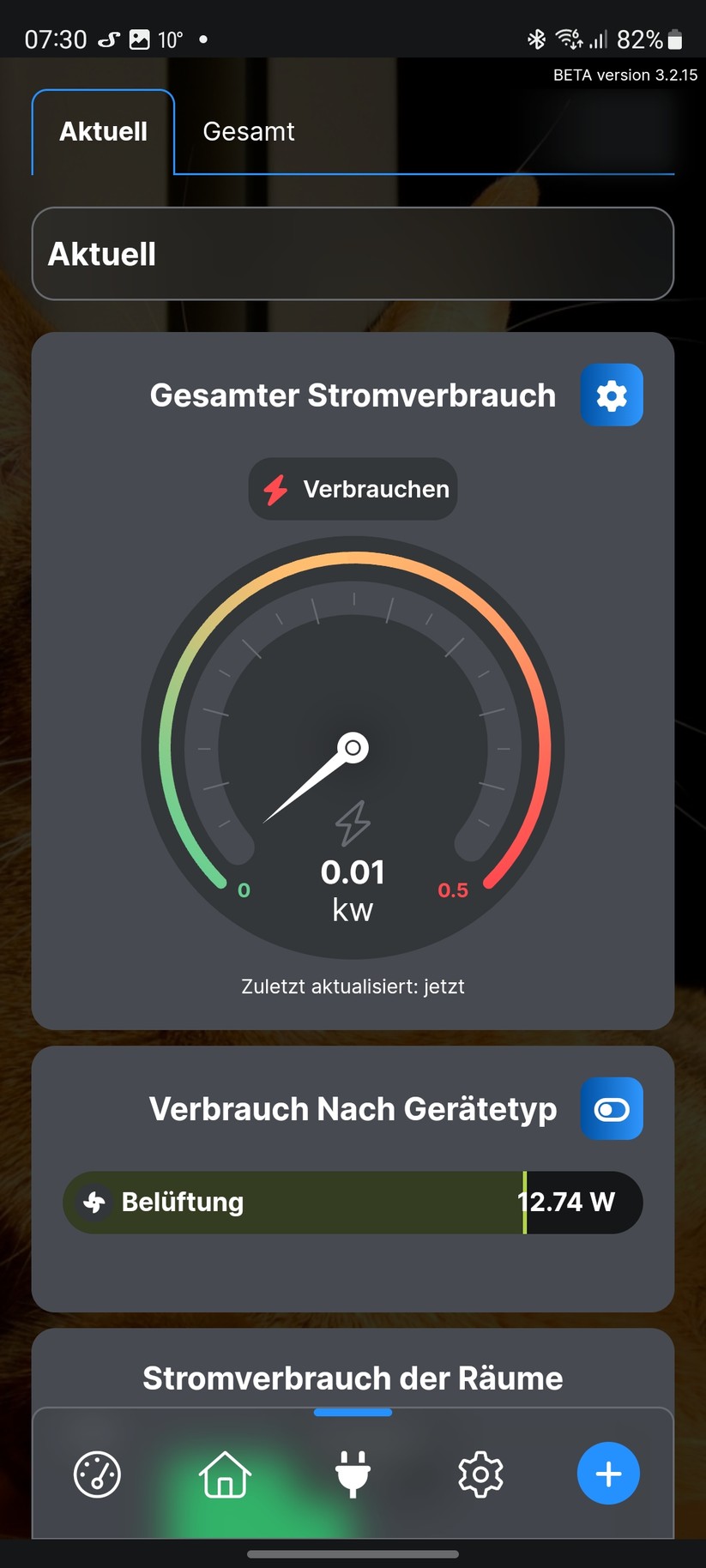 Die Shelly-App Smart Control bietet zahlreiche Statistiken zum Stromverbrauch. Nutzer können auch Tarife angeben und erhalten somit auch Informationen zu den Kosten.