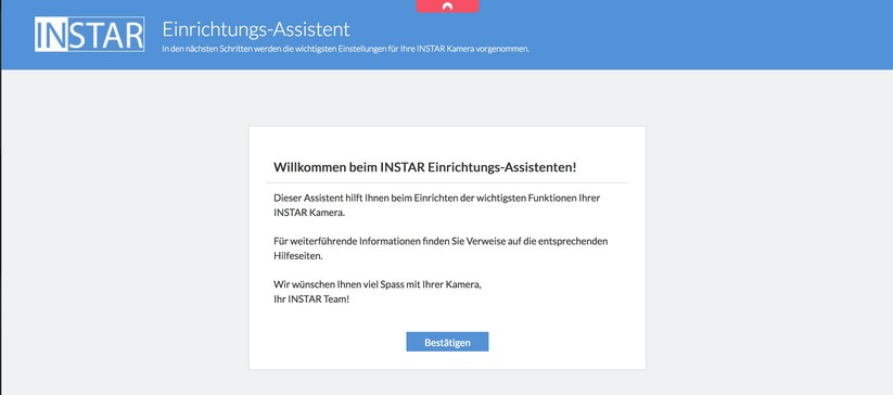 Überwachungskamera Instar IN-8401 2K+: Setup mit Browser