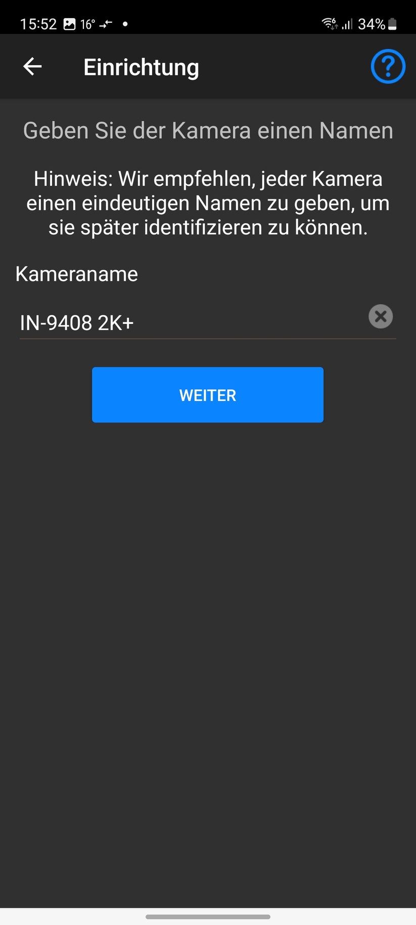 Instar IN-9408 2K+: Inbetriebnahme mit App Instar Vision