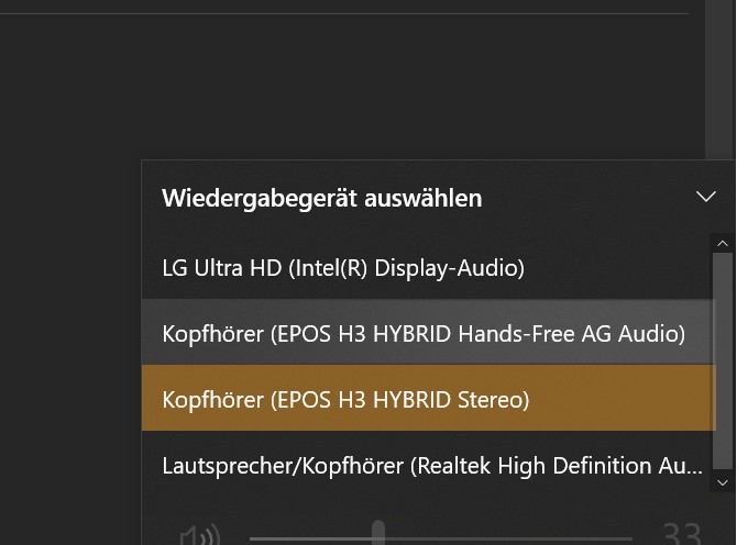 Bei Bluetooth-Kopfhörern mit Mikrofon richtet Windows zwei Geräte ein. Sobald man nicht nur Musik hört, sondern auch reden möchte, wird die Bandbreite nach unten geschraubt. 