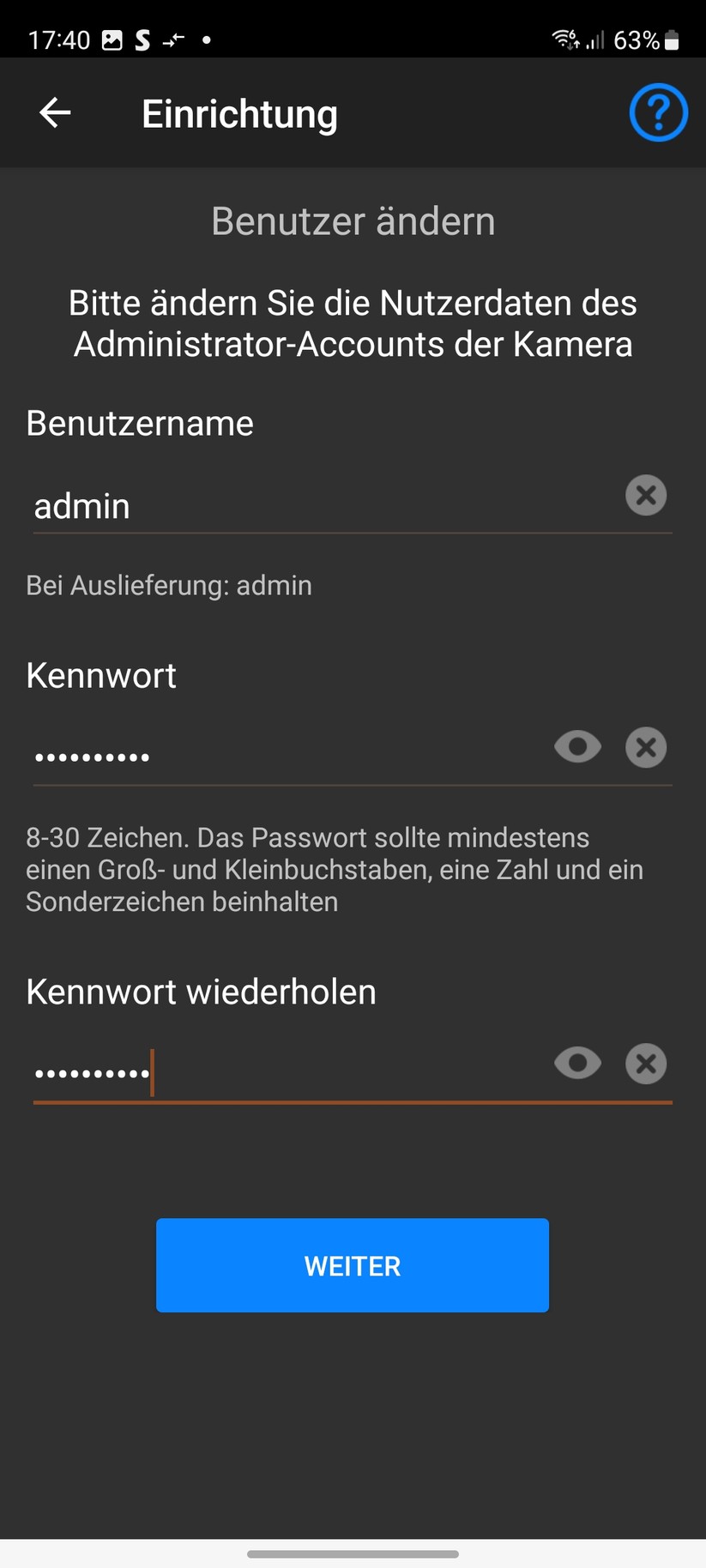 Instar IN-8401 2K+: Setup mit App Instar Vision unter Android