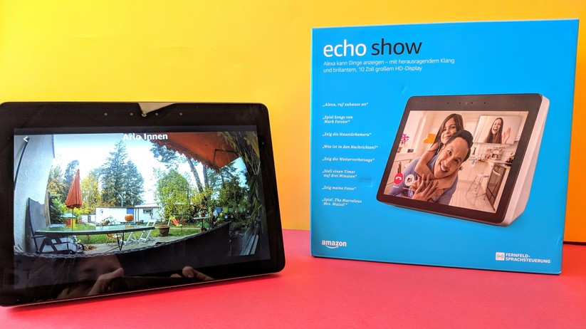 Das Live-Bild der Arlo-Kameras zeigte der Echo Show anstandslos. 