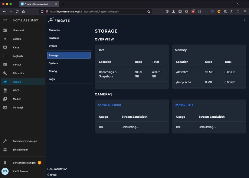 Home Assistant: Installation von Frigate, Onvif-Kameras und Frigate Card