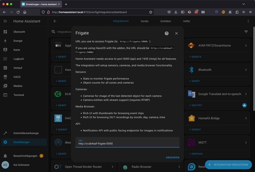 Home Assistant: Installation von Frigate, Onvif-Kameras und Frigate Card