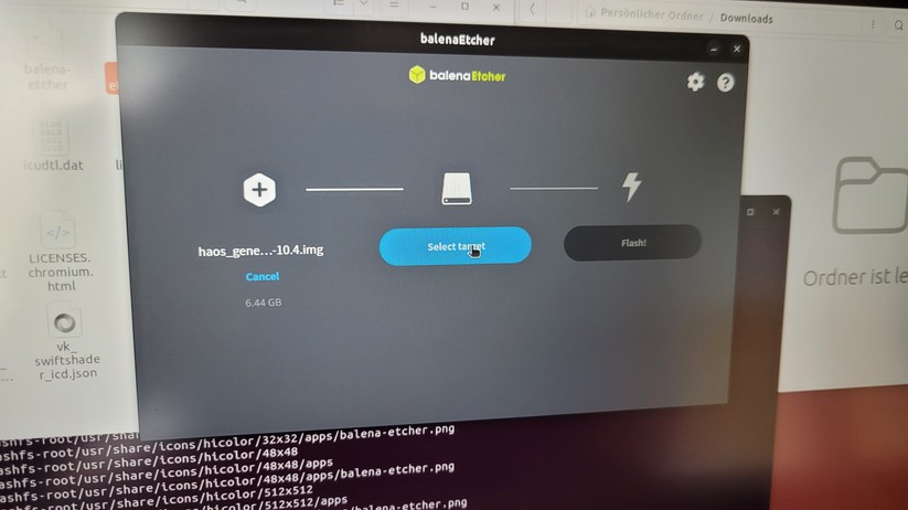 Home Assistant auf Mini-PC flashen mit Linux-USB-Stick