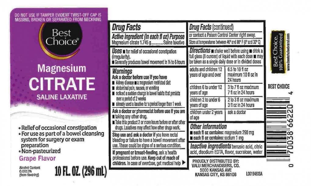 Vi-Jon laxative recall: The label of a product version sold with Best Choice branding.