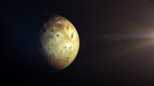 artist impression of Io, Jupiter's moon