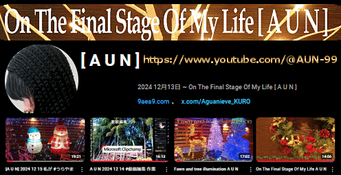 2024 12月13日 ~ On The Final Stage Of My Life [ A U N ]