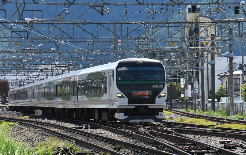 2024年8月24日撮影　E257系5000番台　OM93編成　あずさ83号　減光