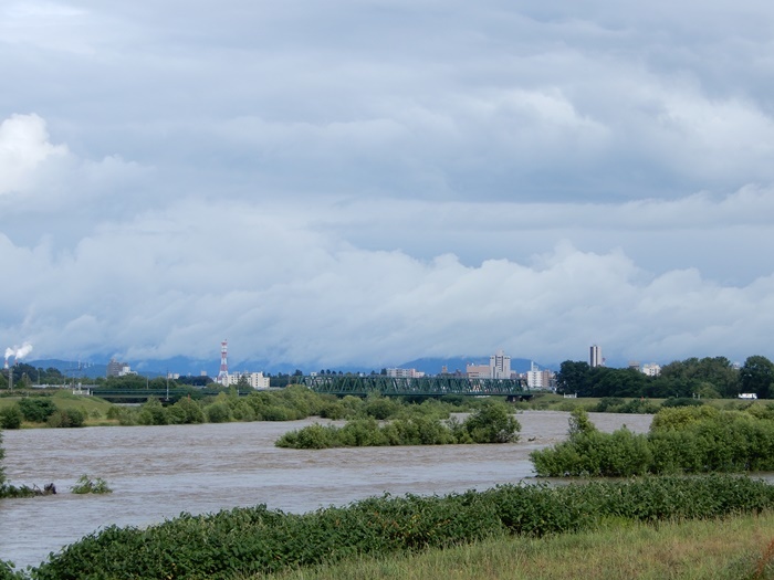 石狩川増水